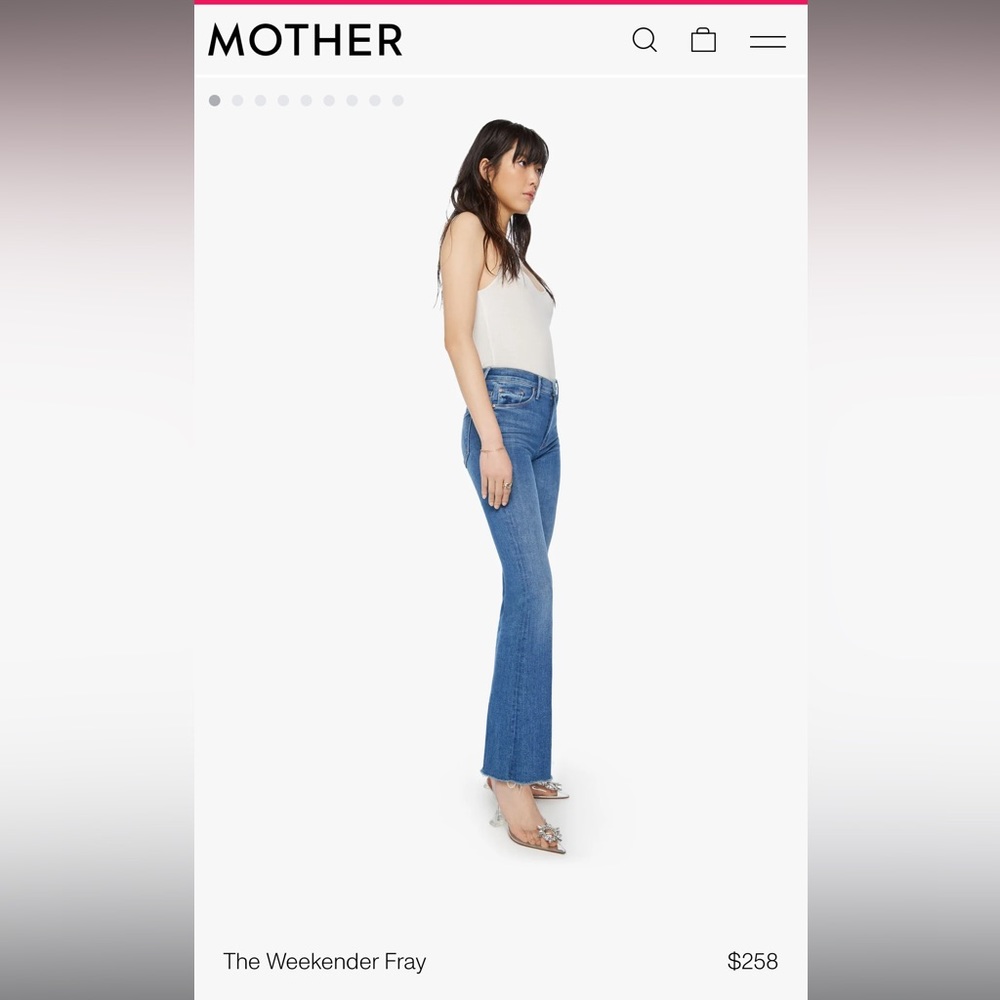 Mother jeans. The Weekender Fray size 27